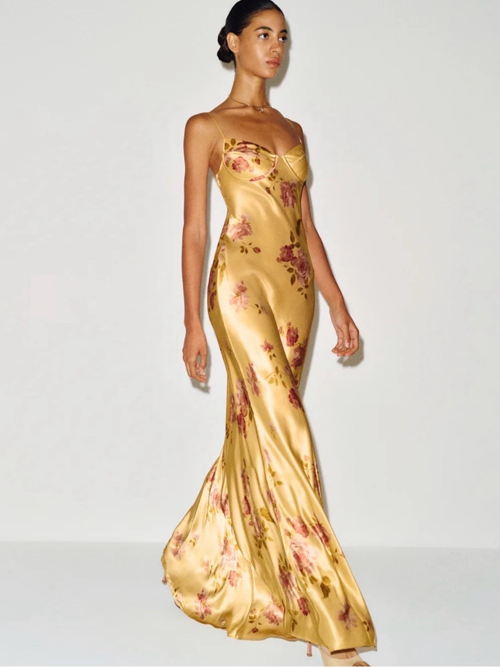 REFORMATION Neva Silk Dress in Sol 10